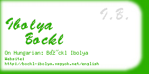 ibolya bockl business card